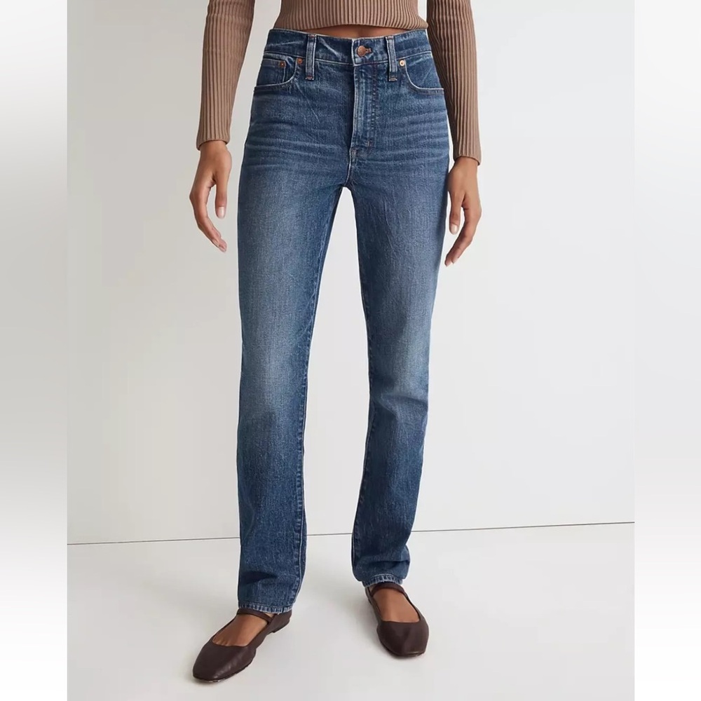 NWT Madewell The Perfect Vintage Jeans US 28 Decatur Wash Blue High Waist Mom